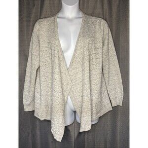 Daily Thread Women's Gray/Speckled Long Sleeve Open Front Cardigan XL